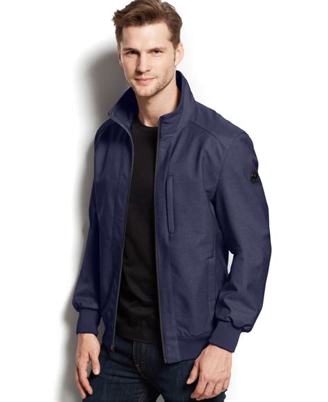 michael kors men's jacket midnight blue|michael kors blue jacket men.